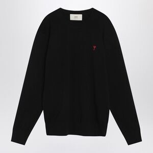 Ami Paris Men's Black Ami De Coeur Sweater